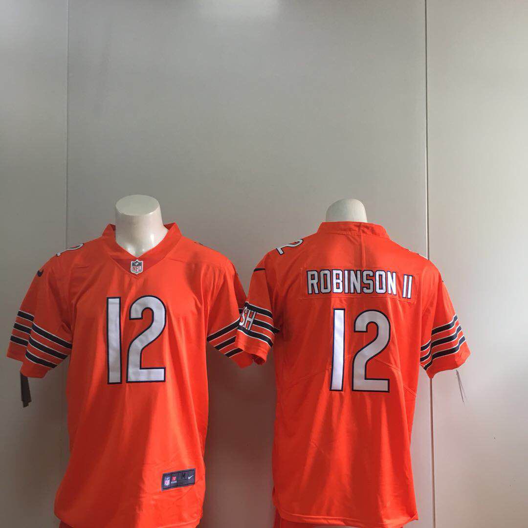 Men Chicago Bears 12 Robinson ii Orange Nike Vapor Untouchable Limited Playe NFL Jerseys